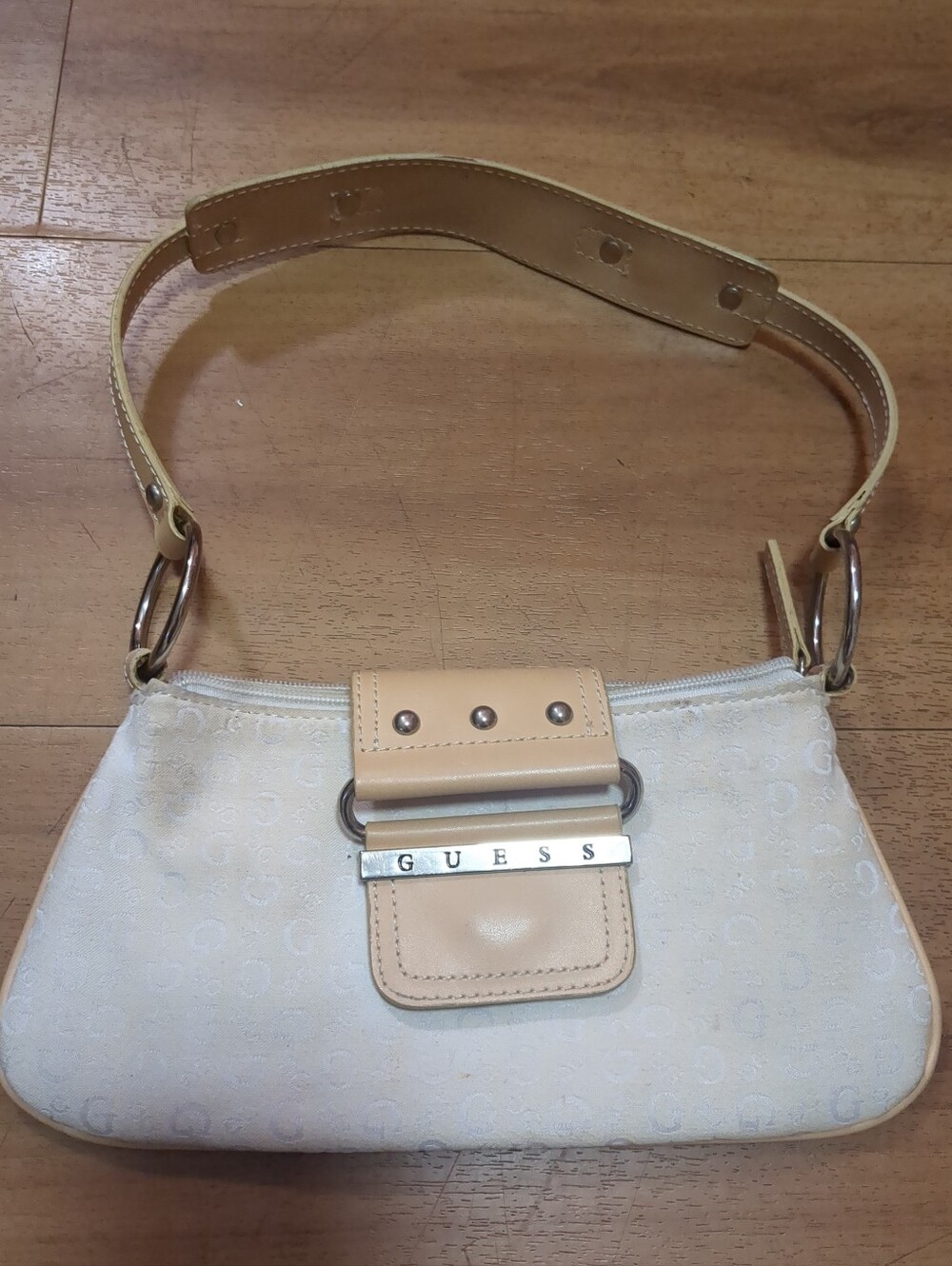GUESS Vintage Y2K Peach/Beige Women's Handbag